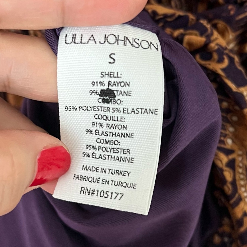 Ulla Johnson Mini Dress Small Wilhemina Celestial Orange Purple Floral Feminine - Picture 16 of 16